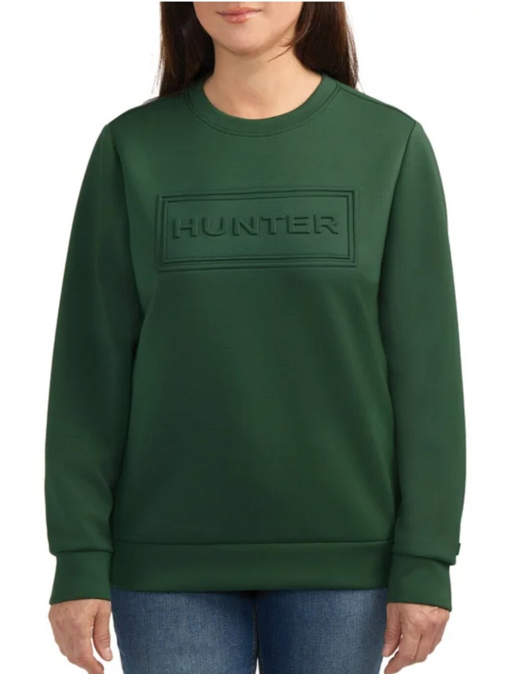 Hunter Dark 'seen Embossed Logo Crewneck Sweatershirt